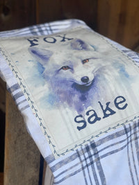 Thumbnail for Oh For Fox Sake Art Flannel- Snowburst White Plaid