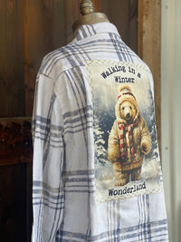 Thumbnail for WINTER WONDERLAND Holiday Flannel- Snowburst White