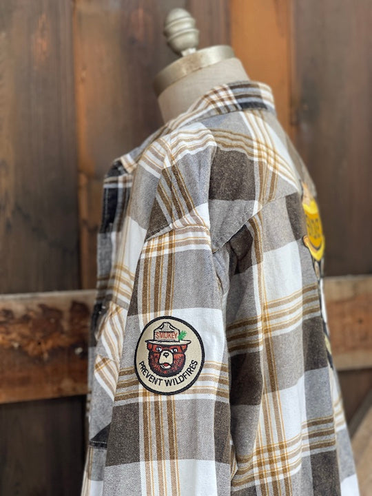 Smokey Bear Classic Flannel -Camping Plaid