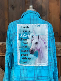 Thumbnail for I Wish I Was A Unicorn- NEW COLOR Bahama Blue