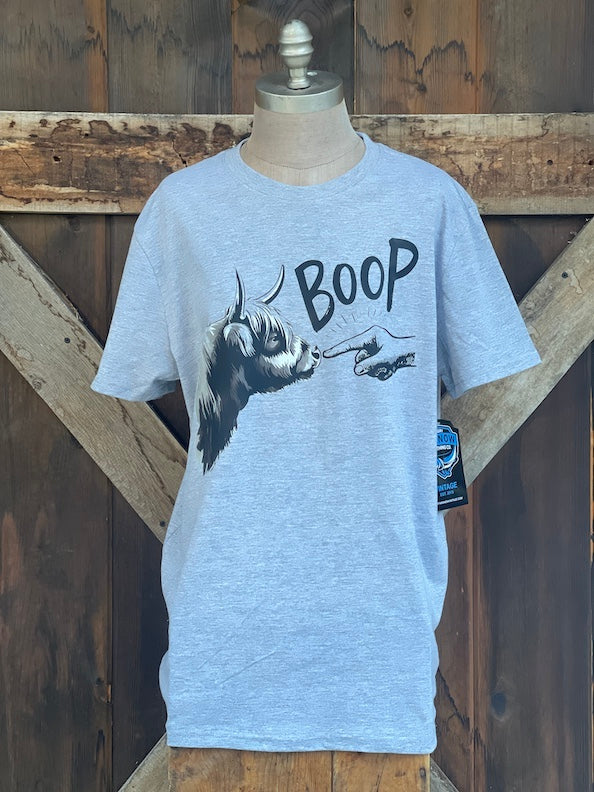 Henry The Highland Cow BOOP Tee- Heather Grey