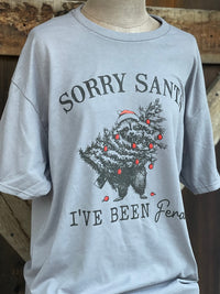Thumbnail for Sorry Santa I've been Feral Tee- Heather Grey