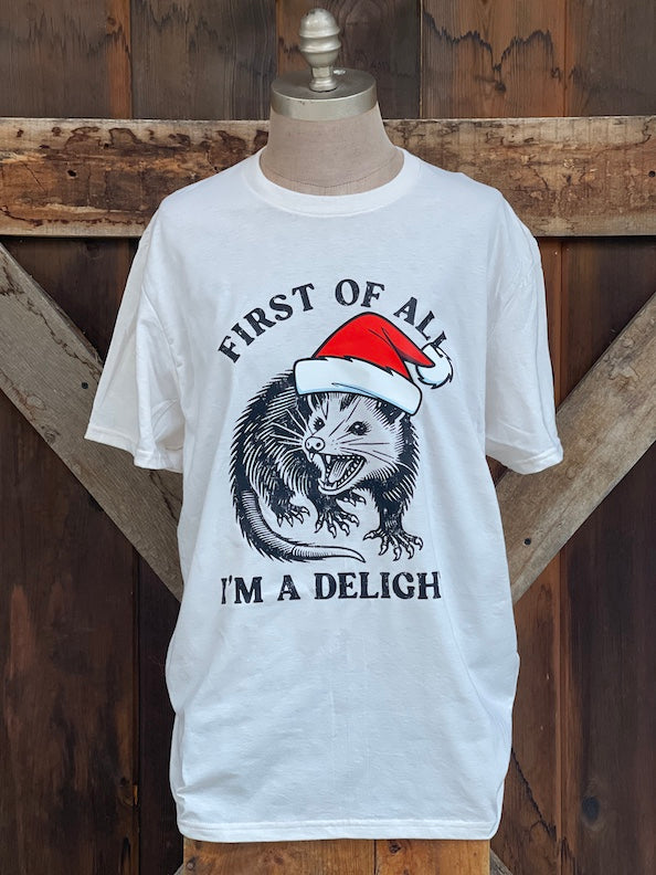 I'm A Delight HOLIDAY VERSION Tee- Sweet Cream