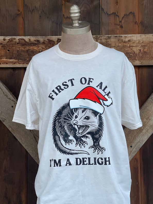 I'm A Delight HOLIDAY VERSION Tee- Sweet Cream