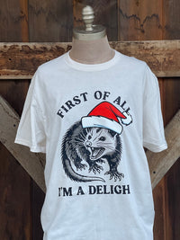Thumbnail for I'm A Delight HOLIDAY VERSION Tee- Sweet Cream
