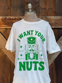 Thumbnail for I Want your Nuts Nutcracker Tee- Sweet Cream