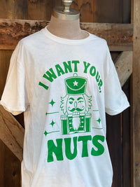 Thumbnail for I Want your Nuts Nutcracker Tee- Sweet Cream