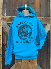 Thumbnail for I'm a Delight Hoodie- Sapphire Blue