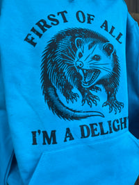Thumbnail for I'm a Delight Hoodie- Sapphire Blue
