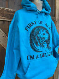 Thumbnail for I'm a Delight Hoodie- Sapphire Blue