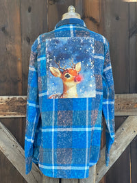 Thumbnail for Light The Way Holiday Flannel- NEW Starlight Blue Plaid Pre Order