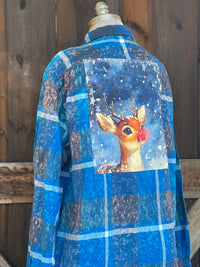 Thumbnail for Light The Way Holiday Flannel- NEW Starlight Blue Plaid Pre Order