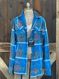 Thumbnail for Light The Way Holiday Flannel- NEW Starlight Blue Plaid Pre Order