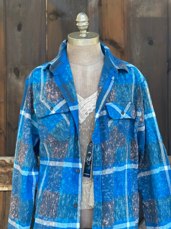 Light The Way Holiday Flannel- NEW Starlight Blue Plaid Pre Order