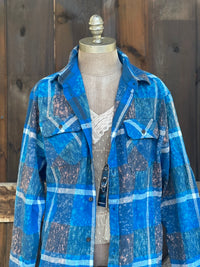 Thumbnail for Light The Way Holiday Flannel- NEW Starlight Blue Plaid Pre Order