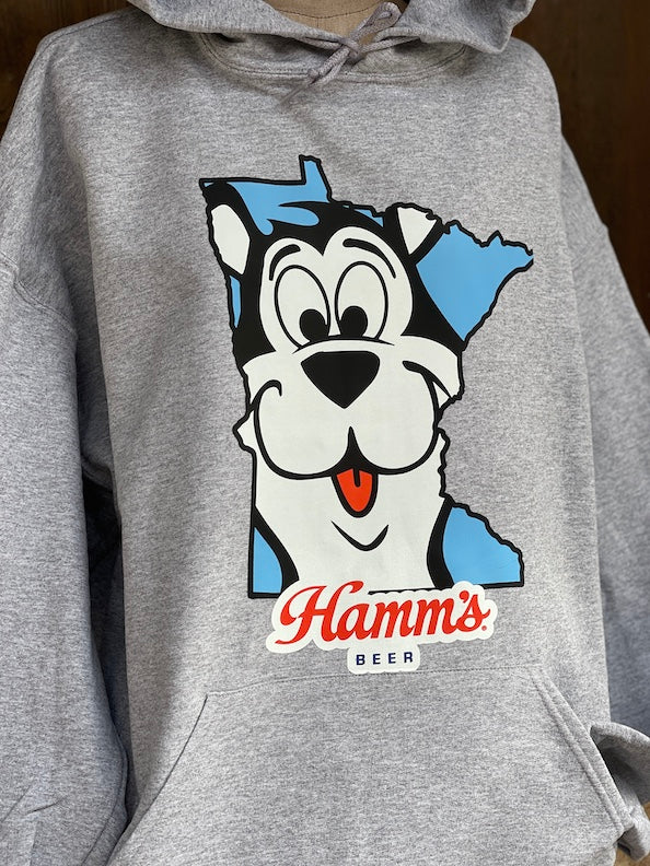 Hamm's Land of Sky Blue Waters Hoodie- Heather Grey