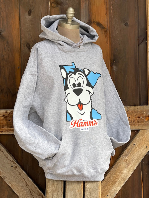Hamm's Land of Sky Blue Waters Hoodie- Heather Grey