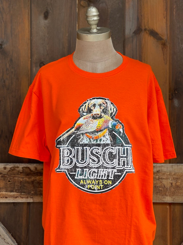 Busch Light Always On Point Tee- Hunter Orange
