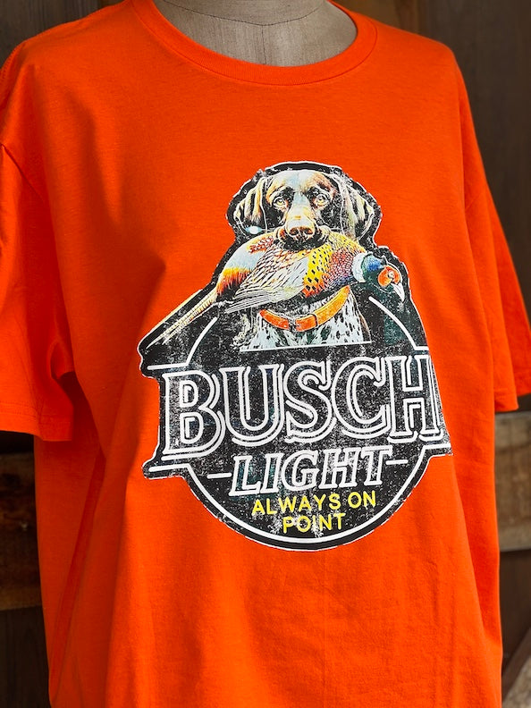 Busch Light Always On Point Tee- Hunter Orange