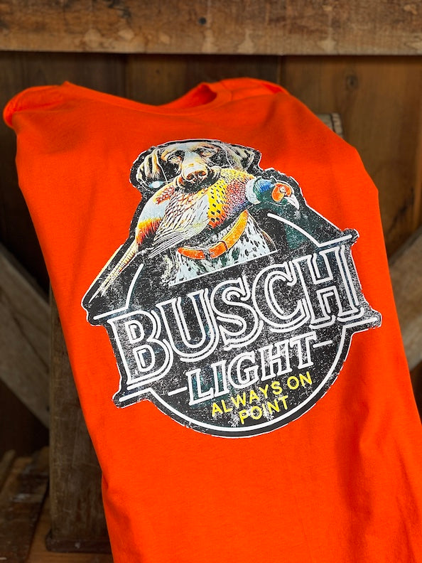 Busch Light Always On Point Tee- Hunter Orange