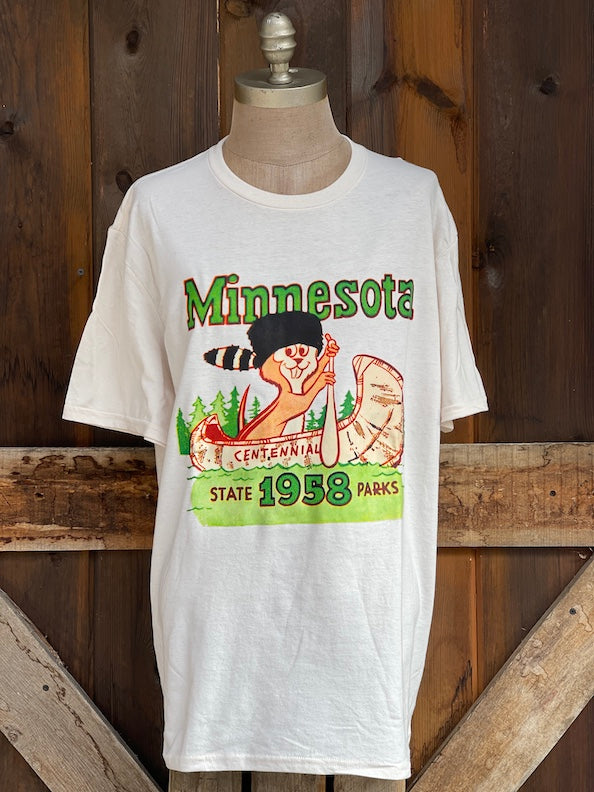 Minnesota Parks Retro Tee- Sweet Cream