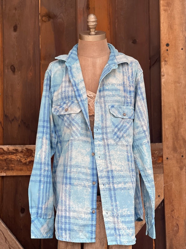 Hello Sunshine Art Flannel- Sky Blue