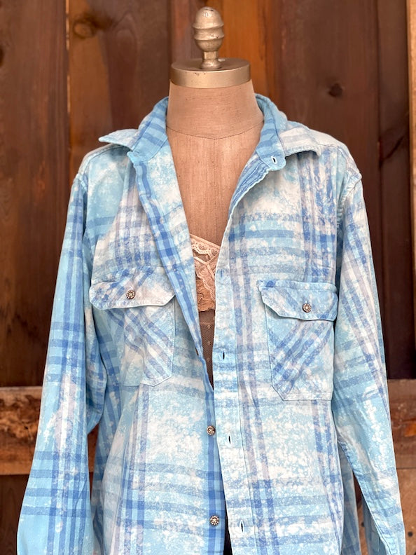 Hello Sunshine Art Flannel- Sky Blue