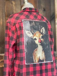 Thumbnail for Leader of The Pack Holiday Flannel- Washed Buffalo Plaid