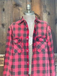 Thumbnail for Leader of The Pack Holiday Flannel- Washed Buffalo Plaid