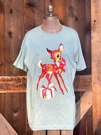 Thumbnail for Just For You Christmas Tee- Sage Green