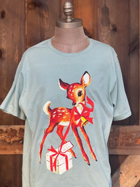 Thumbnail for Just For You Christmas Tee- Sage Green