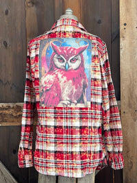 Thumbnail for Twilight Muse Art Flannel- Chili Pepper Plaid