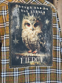 Thumbnail for Though She Be But Little Art Flannel- Moss Green