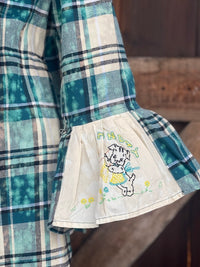 Thumbnail for Flared Sleeve Flannel- FLY AWAY