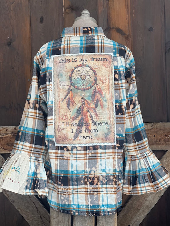 DREAMCATCHER Flared Sleeve Flannel