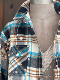 Thumbnail for DREAMCATCHER Flared Sleeve Flannel