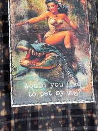 Thumbnail for For the love of Weird Art Flannel- Distressed Black