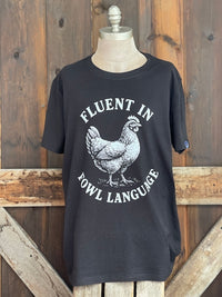 Thumbnail for Fluent in Fowl Language Tee- Classic Black