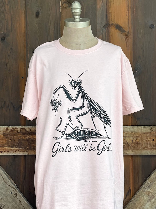 GIRLS WILL BE GIRLS Tee- Blush pink