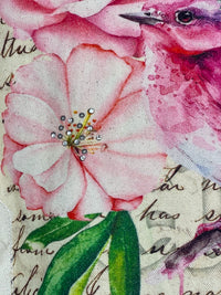 Thumbnail for Embellished Crowned Song Bird Bird Art Flannel