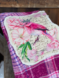 Thumbnail for Embellished Crowned Song Bird Bird Art Flannel