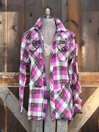 Thumbnail for AMV Signature Flannel- NO BARN CAN HOLD MY SASS