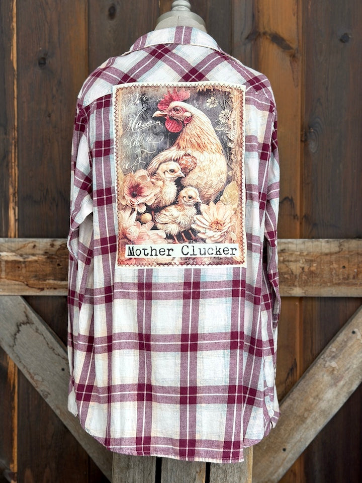 Mother Clucker Art Flannel Angry Minnow Clothing