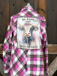 Thumbnail for AMV Signature Flannel- NO BARN CAN HOLD MY SASS