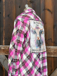 Thumbnail for AMV Signature Flannel- NO BARN CAN HOLD MY SASS