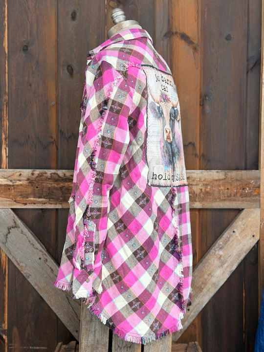 AMV Signature Flannel- NO BARN CAN HOLD MY SASS