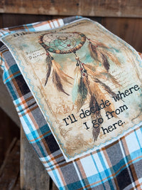 Thumbnail for Dreamcatcher Art Flannel- Birchwood Plaid