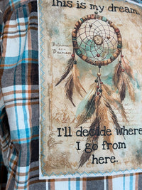 Thumbnail for Dreamcatcher Art Flannel- Birchwood Plaid