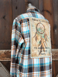 Thumbnail for Dreamcatcher Art Flannel- Birchwood Plaid