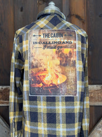 Thumbnail for The Cabin is Calling and I Must Go Art Flannel